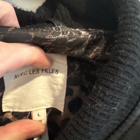 Avec Les Filles Black Bomber Jacket - Picture 3 of 9